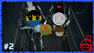 Portal 2: CO-OP - Прохождение вместе с Тануки, Инкновном и Л35 #2