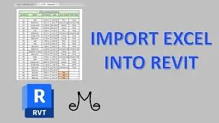 Revit Tutorial - How to import Excel into Revit