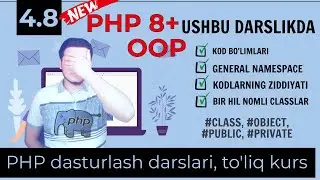 ⭕️PHP 8+ darslari, Kod bo'limlari yohud NAMESPACE barcha muommolarning yechimi, sayt yaratish.