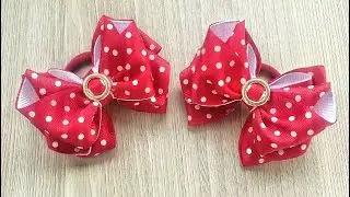 Нарядные бантики из репсовых лент 4 см. МК Анна Терехова
