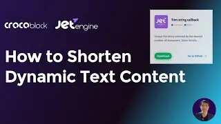 Trim String Callback Add-On in Crocoblock JetEngine to Shorten text content in the dynamic field