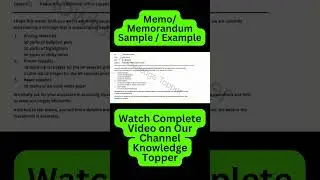 What is Memo | Memo Writing Format | Memo Sample | Memo Example  