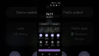 show brightness control on quick panel on Samsung device