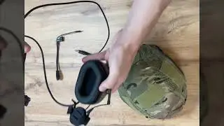 Як закріпити навушники на шолом. Partizan Tactical Active Headset.