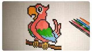 Pixel Art - Tuto - Perroquet