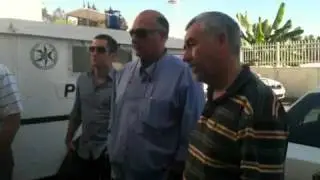 Visiting Sderot police station in front of the 