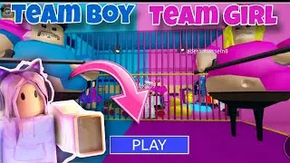 Girls vs Boys New Barry Obby! FullGame Walkthrough With My Friend #roblox #obby