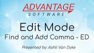 Edit Mode: Find and Add Comma - ED