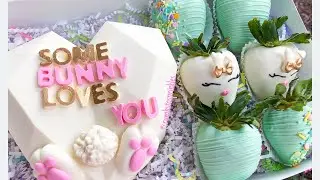 EASTER BREAKABLE HEART WITH CHOCOLATE COVERED STRAWBERRIES