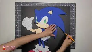 Como colgar tus figuras de foami. (SONIC EL HERIZO) #sonic #fiestasinfantiles