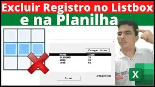 Excluir Registro no Listbox e na Planilha com Macro VBA, Excluir Linha da Planilha, Delete VBA