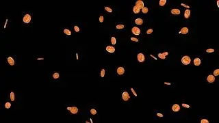 Falling Coins Bronze HD Animation