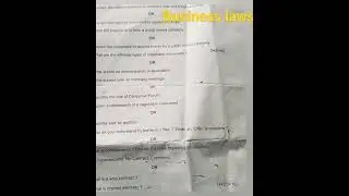 Business law question paper MBA( New syllabus )  1 year  # shorts