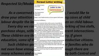 English Letter Writing | Formal Letter |Formal Letter Writing in English| Letter to the Commissioner