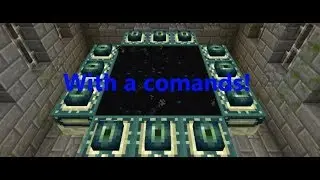 How to teleport to the end portal with a command! (Java) (Zebracraft) (Minecraft #3)