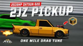 PIXEL CAR RACER - DATSUN 620 PICKUP TUNE *2539HP* 2JZ ENGINE