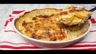 Easy Creamy potato bake recipe| Cheesy potato bake | potato gratin | Karoffelgratin