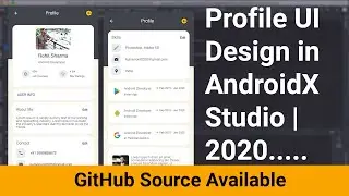 Profile UI Design in Android Studio 2020 || Profile screen design in android studio