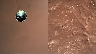 Perseverance landing (On-board camera view)