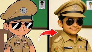 Little singham cartoon characters in Real life nice looks.