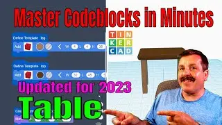 Create a Table using Code with Tinkercad  Codeblocks in 2023