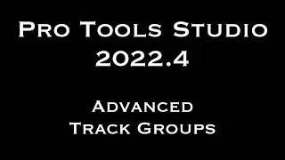 Pro Tools Studio 2022 4 Advanced Track Groups