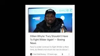 DILLIAN WHYTE: WILDER NEEDS TO JUST GO AWAY! FURY SHOULD FIGHT ME