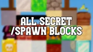 All Secret Blocks From /spawn Command | Roblox Bedwars
