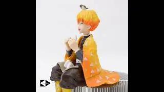 Фигурка Клинок рассекающий демонов Зеницу Агацума Demon Slayer 14см. В подарочной коробке.