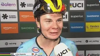 Lotte Kopecky - Interview at the Finish - UCI GRAVEL WORLD CHAMPIONSHIPS 2024