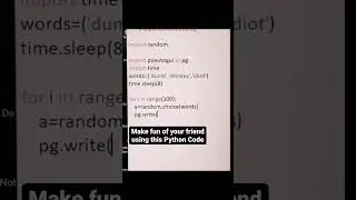 make fun of your friends using python #trending #python #hacker #viralvideo