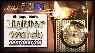 1960 Cigarette Lighter Watch Rebuild | #vintagelighter #watchrepair