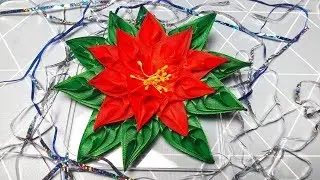 How To Make Artificial Poinsettia - DIY Kanzashi Poinsettia Tutorial