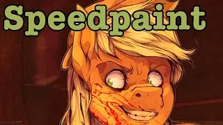 (13+)An apple sleep experiment Speedpaint(MLP Gore)