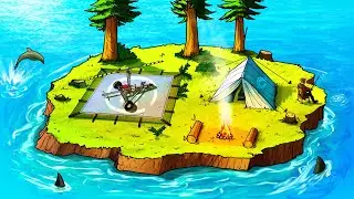 SOLO Island Survival vs 1000 Players in Rust