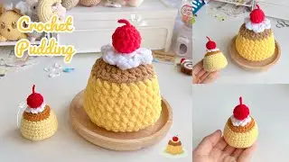 How to Crochet Pudding/Flan 🍮 Crochet Keychain l Beginners Amigurumi l Monua DIY