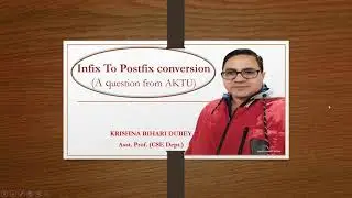 Solution for AKTU Examination Question based on Infix to Postfix conversion.