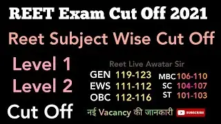 REET Cut Off 2021 / REET Level-2 and Level 1 Cut Off