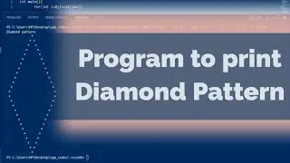 🔶Diamond Pattern in C | Learn to code | 
