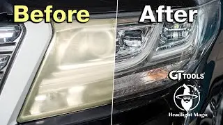 Fix Cloudy Headlights in 5 Minutes, No Tools with GT Tools® Headlight Magic™