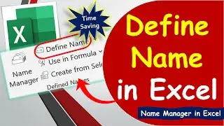 How to use Define name in Excel [Name manager] 