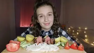 Мукбанг Горбуша и варёный картофель 🤤/Возрождение канала?🧐/Mukbang humpback salmon 🤤