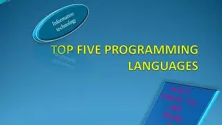 TOP FIVE PROGRAMMING LANGUAGES five best programming languages which programming language is best
