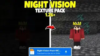 Best Night Vision Mod For MCPE 1.26 | New Night Vision Texture For Mcpe 1.26 |