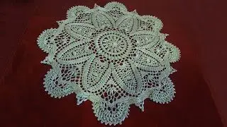 Crochet beautiful doily. Part 1.