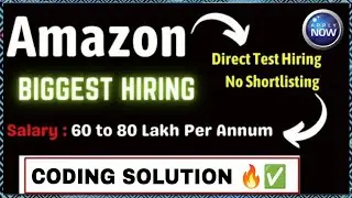 Amazon OffCampus Hiring Challenge Coding Solution 2024|Amazon Coding Solution#amazon#coding#solution