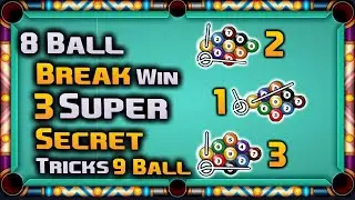8 Ball Break Win 3 Super Secret Tricks Tips 😱 9 ball pool trick shots tips stock