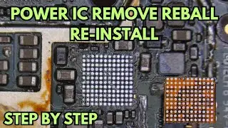 Powe Ic Remove Reball Reinstall Step By Step Process #powericreball #powericrepair
