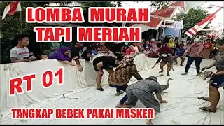 Lomba murah tapi meriah tangkap bebek pakai masker