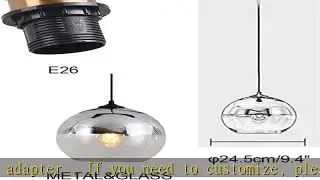STGLIGHTING H Track Pendant Light with Globe Glass Shade Vintage Track Pendant Lighting 36 inches C